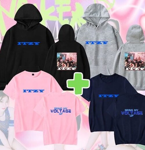 Itzy Voltage Pack: Hoodie + T-Shirt + FREE Poster & Socks