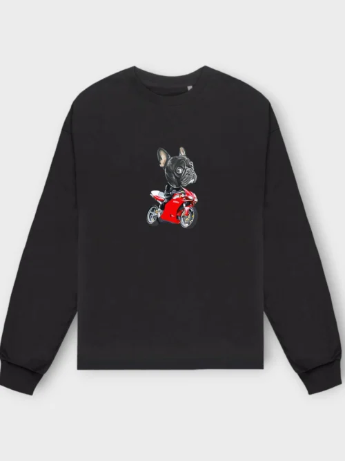 French Bulldog Sweatshirt #505 + GIFT- On a Bike