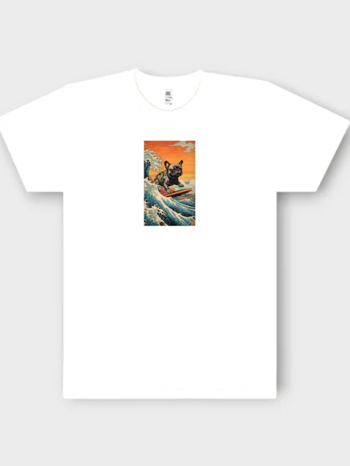 French Bulldog T-Shirt + GIFT #400 Surfer