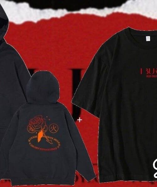 Gidle I Burn Hoodie + T-Shirt Pack
