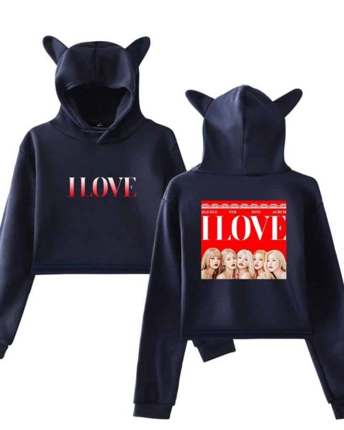 Gidle Cropped Hoodie #3