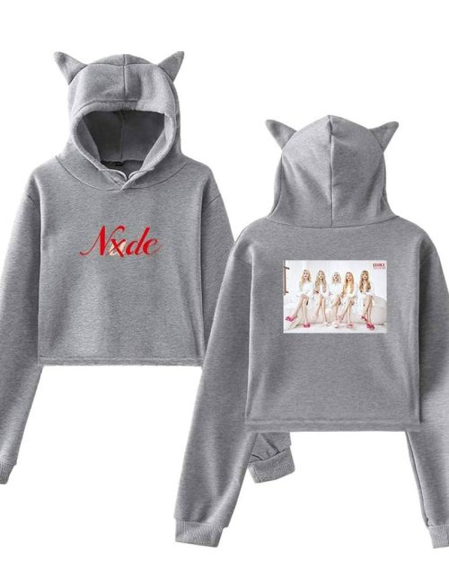 Gidle Cropped Hoodie #4