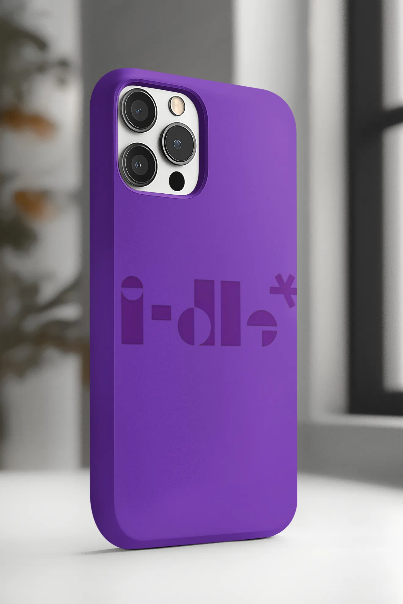 G-IDLE Purple Monochrome Logo Phone Case - Image 2