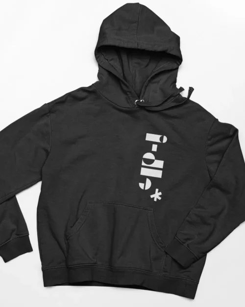 G-IDLE Black Vertical Logo Hoodie
