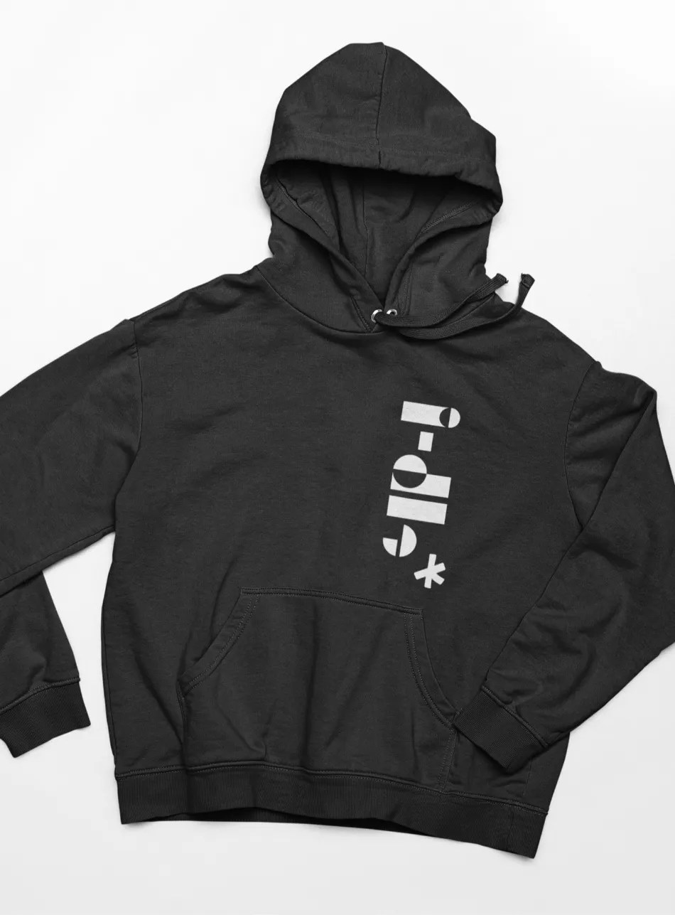 G-IDLE Black Vertical Logo Hoodie