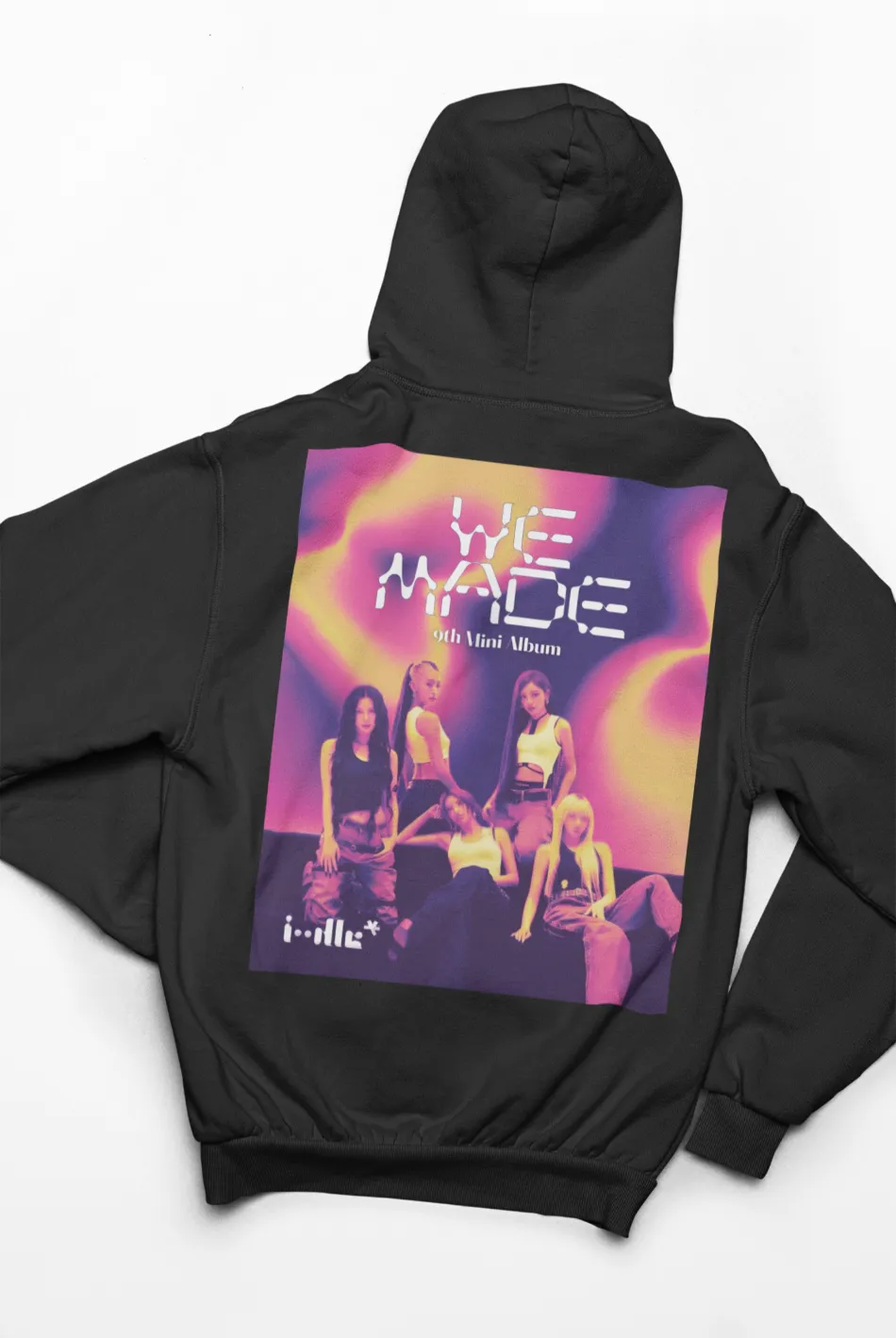G-IDLE Black Vertical Logo Hoodie - Image 2