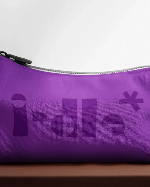 G-IDLE Purple Monochrome Logo Pencil Case