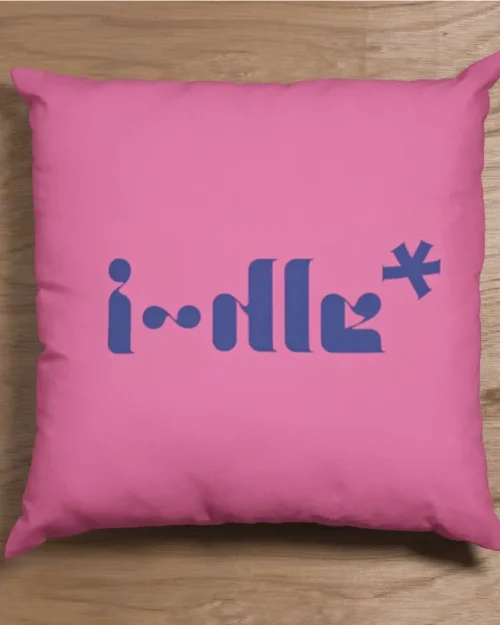 G-IDLE Pink Stencil Logo Pillow Case
